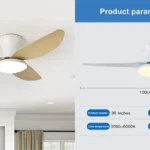 Ventilador de techo de 100 cm con luz LED