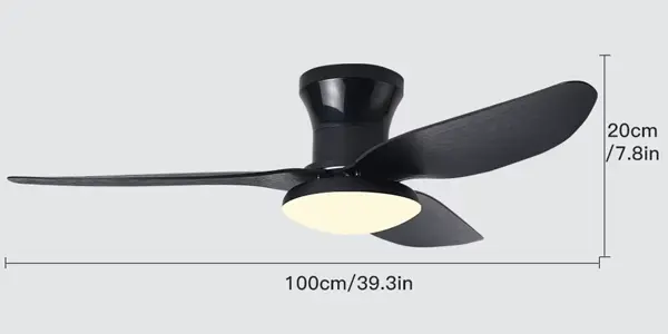 Ventilador de techo de 100 cm con luz LED
