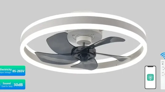 Ventilador de techo IRALAN 73W con luz LED