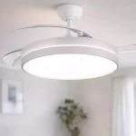 Ventilador de techo LED Narvi Nantes con aspas retráctiles transparentes