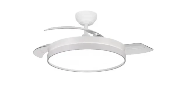 Chollo ventilador de techo LED Narvi Nantes con aspas retráctiles transparentes