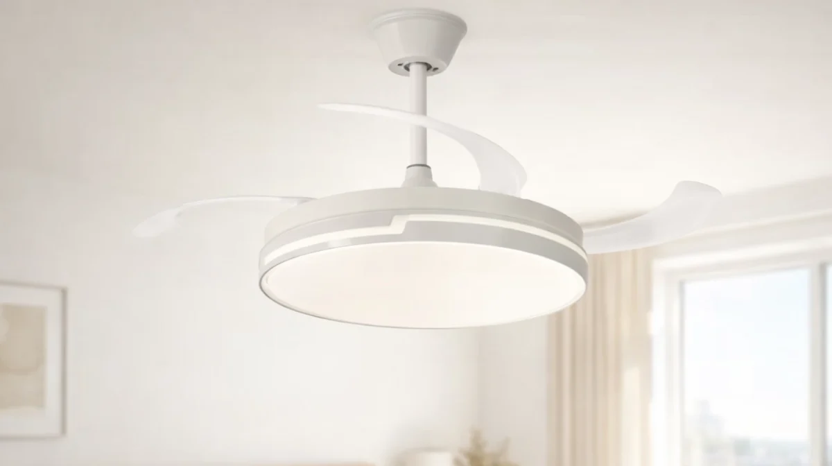 Ilumina, refresca y decora tu hogar: Este ventilador de techo Narvi Brasil con aspas retráctiles se queda por menos de 32€ con cupón