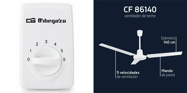 Ventilador de techo Orbegozo CF 86140