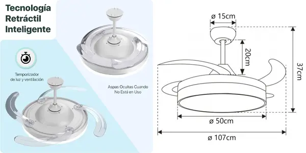 Ventilador de techo OstarkDom Y4042-P06