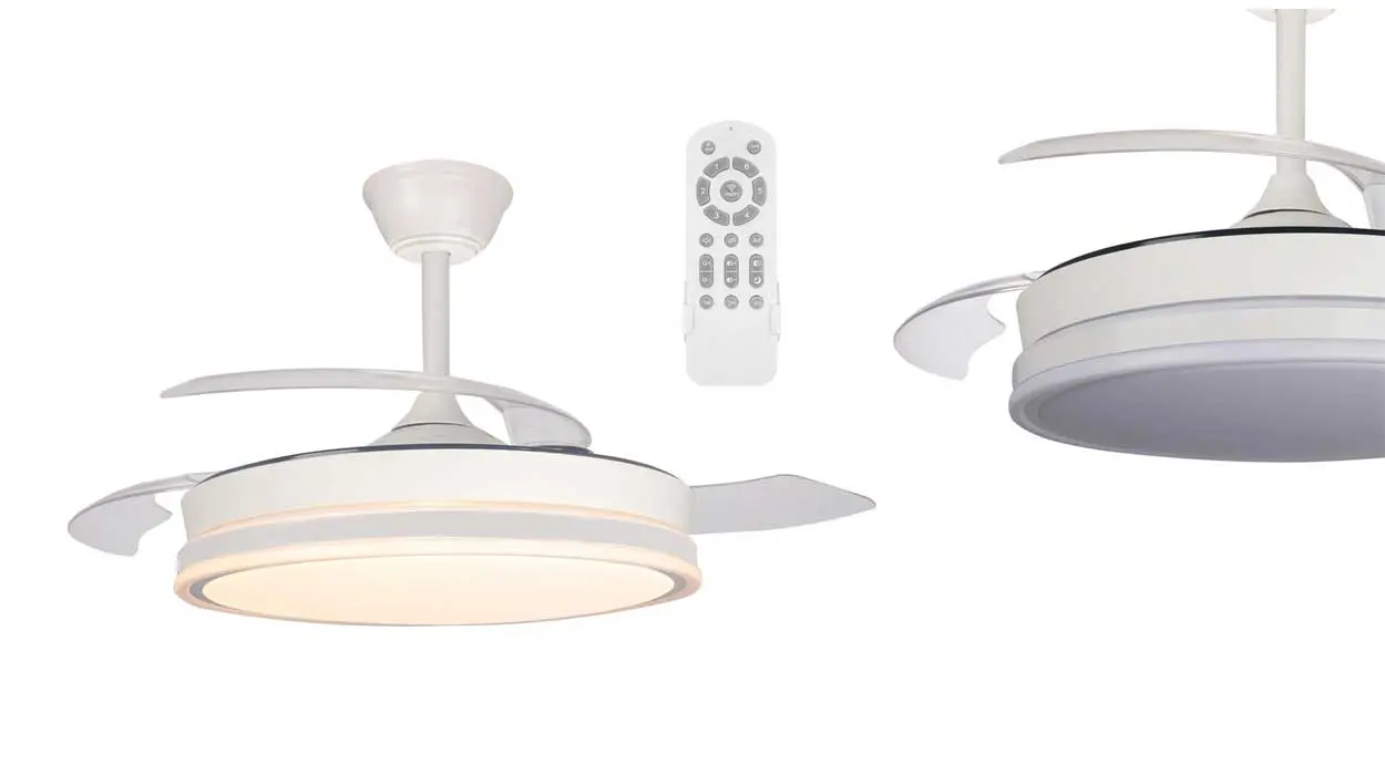 ventilador LED aspas rectractiles Wonderlamp barato