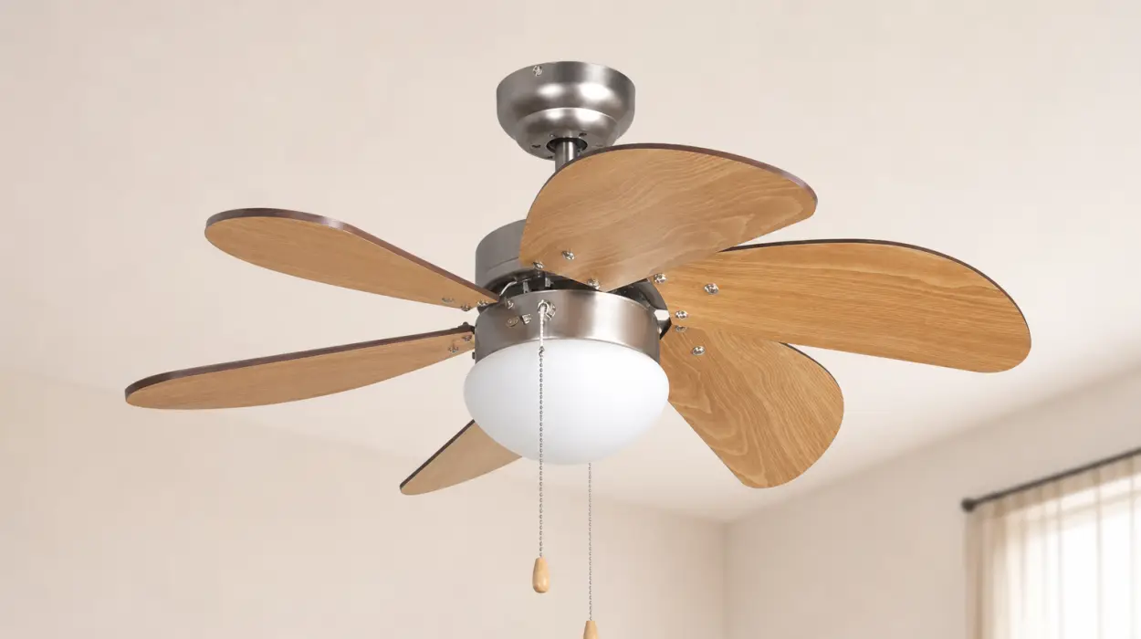Ventilador de techo con luz Orbegozo CP 15075N, 6 aspas y 3 velocidades