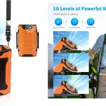 ventilador portátil para cinturón con 10 velocidades y luz LED barato