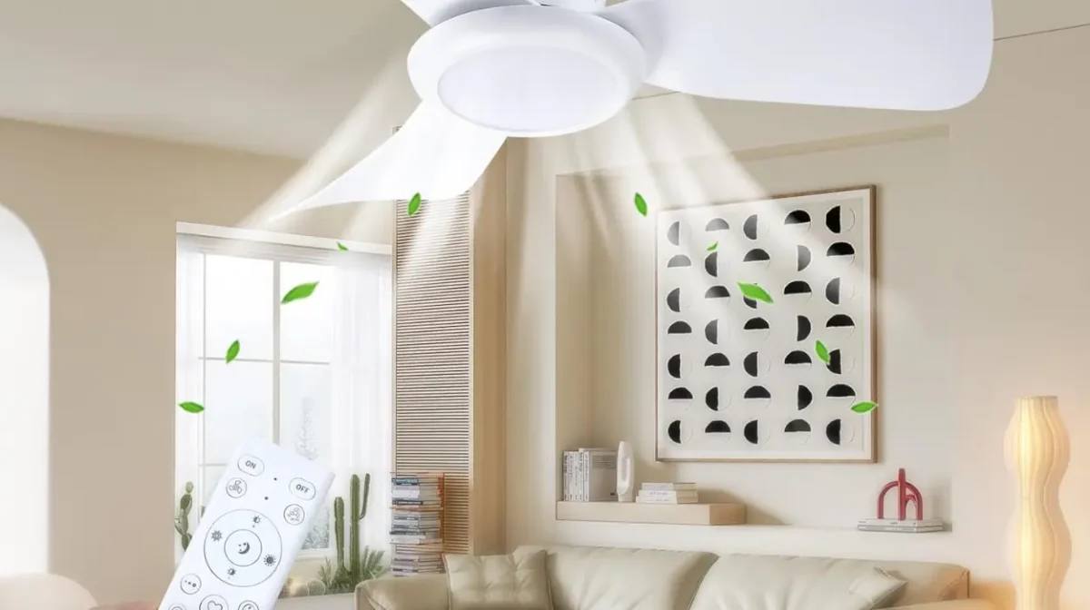 Ventilador de techo Activeallbrite con luz LED de 15W y motor DC