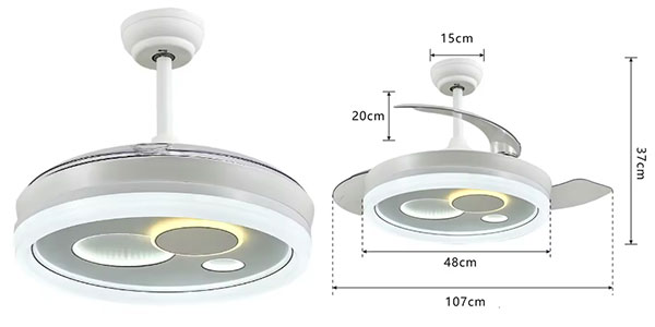 Ventilador de techo Akunadecor Magallanes barato