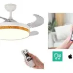 ventilador techo aspas rectráctiles control app barato