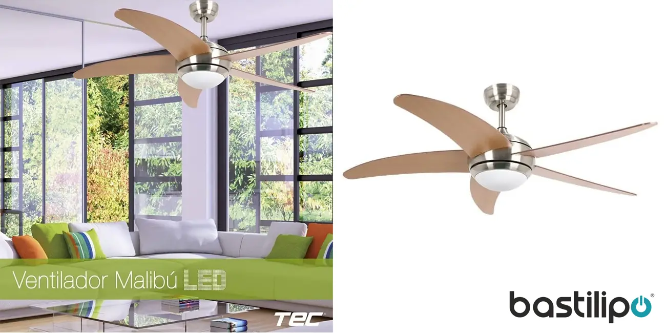 Ventilador de techo LED Bastilipo Malibú