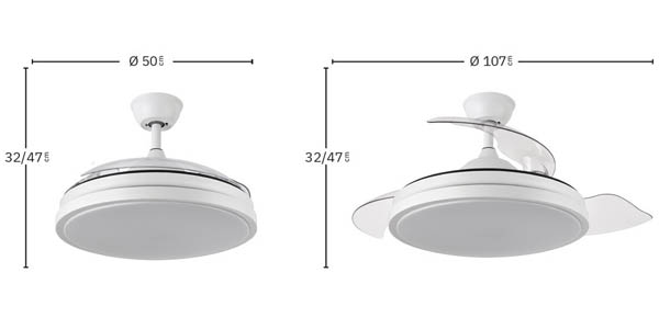 Ventilador de techo Fabrilamp Escorpión de 59W