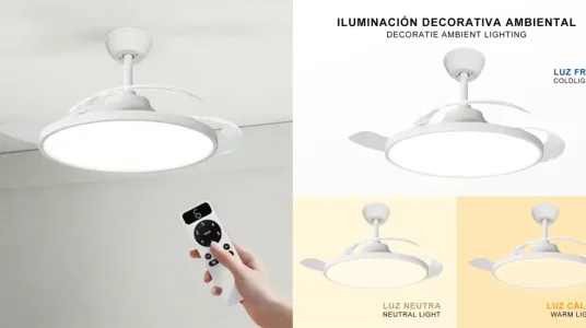 Ventilador de techo retráctil Hola LED de 60W