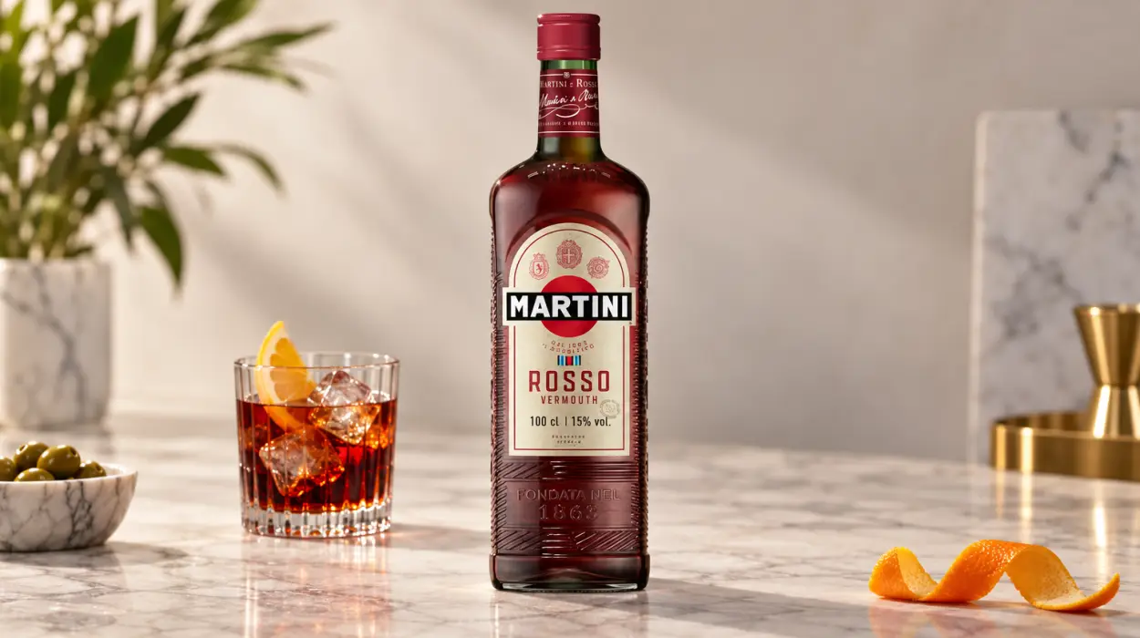 Martini Rosso, vermut aperitivo dulce de 100 cl para tomar solo, con hielo o en cóctel
