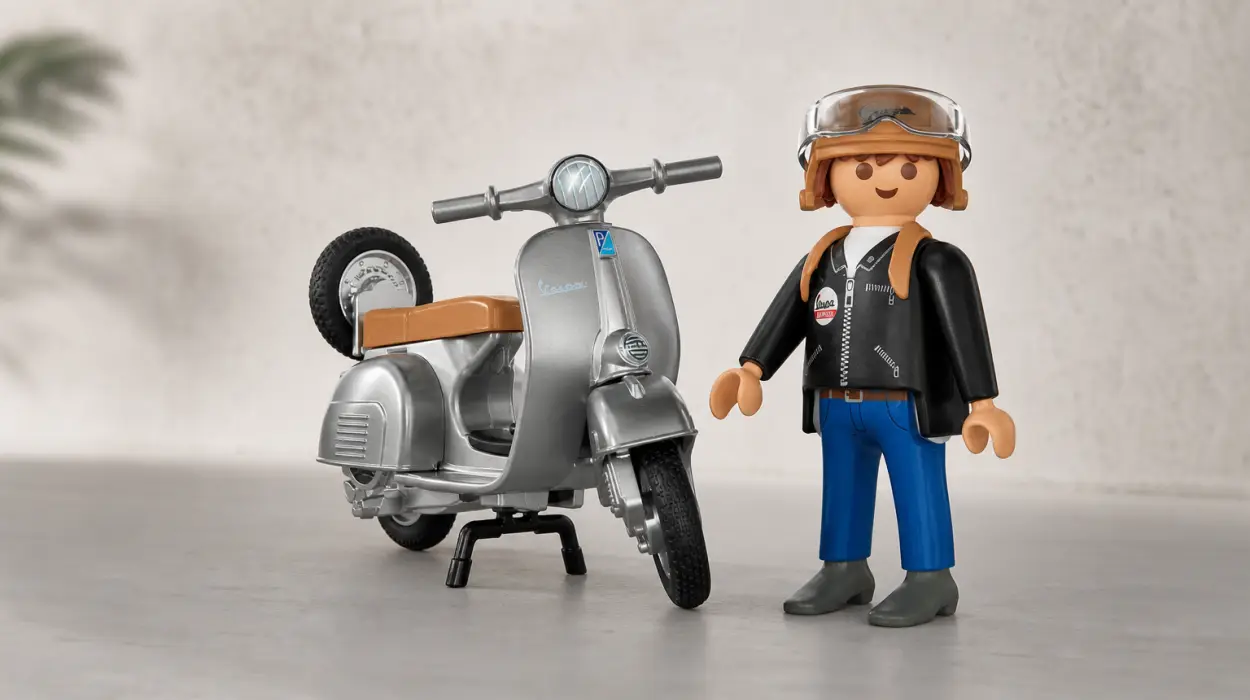 Vespa Playmobil Edición Especial por el 80.º Aniversario, estilo retro auténtico