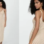 vestido de punto crochet Mango Outlet