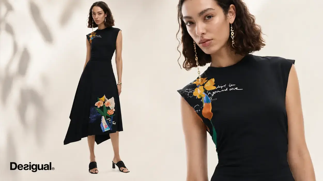 Verano a la moda con el vestido largo Desigual Leyter para mujer