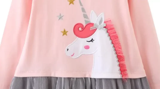 Chollo vestidos de algodón de manga larga kfnire para niña