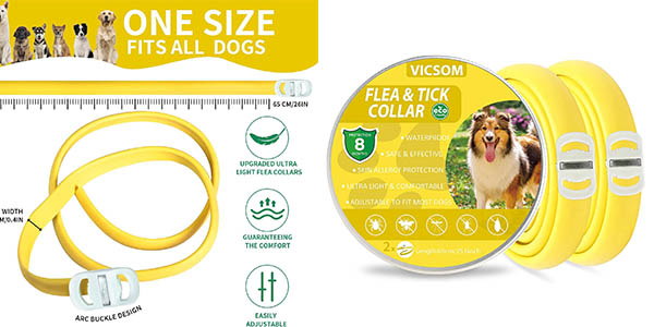 Viscom collar antiparasitario perros chollo