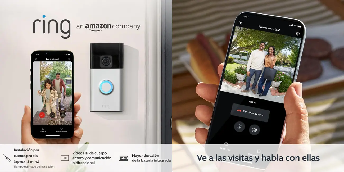 Videotimbre Ring con batería