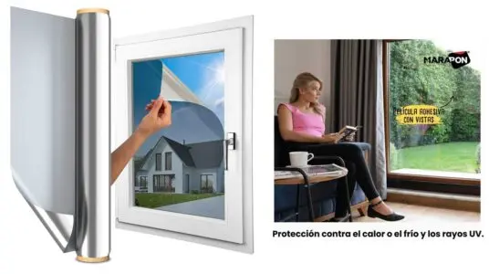 Vinilo efecto espejo Marapon ventanas