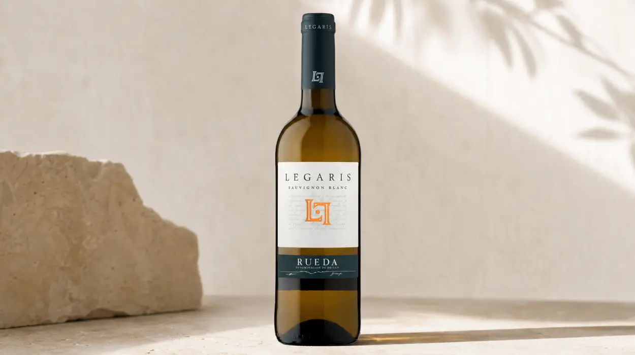 Vino blanco Legaris DO Rueda, 100% Sauvignon Blanc de 75 cl