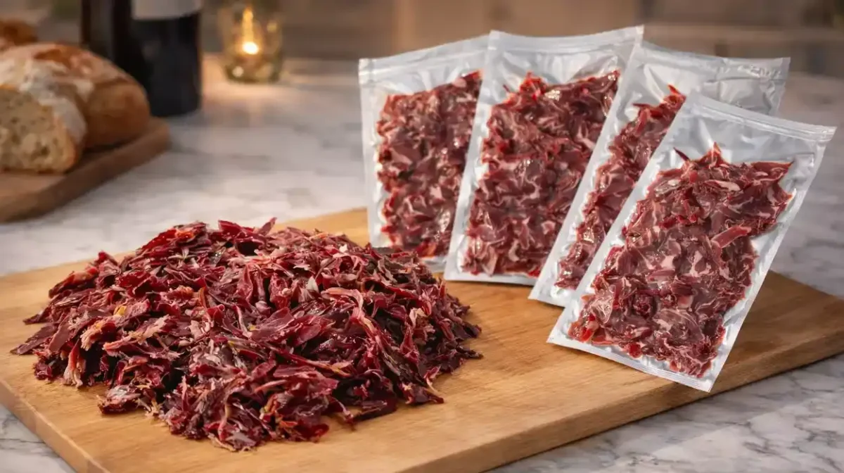 Pack 1 kilo de virutas de jamón de cebo ibérico La Vega de Salvatierra
