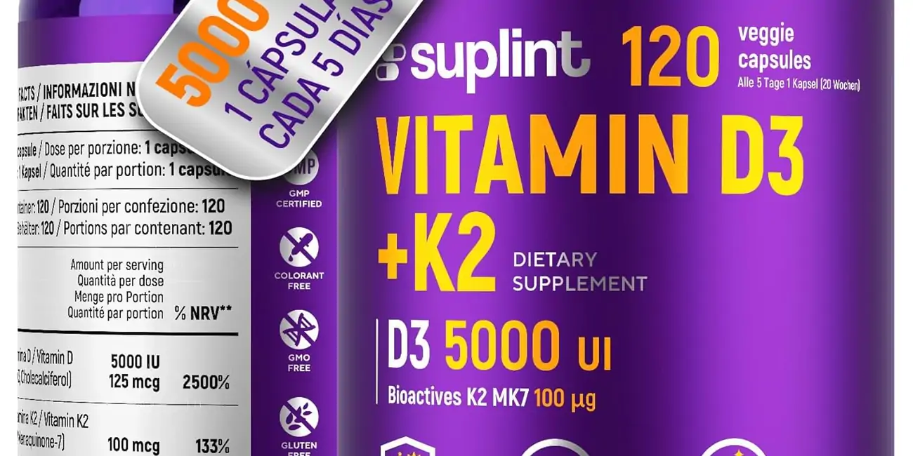 Vitamina D3 K2 Alta Dosis 120 cápsulas