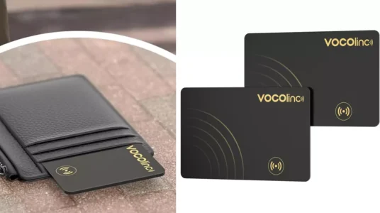 VOCOlinc Air Tag Card Ultra Thin 1.6mm Bluetooth Tracker Localizador Compatible con Apple Buscar (Solo iOS)