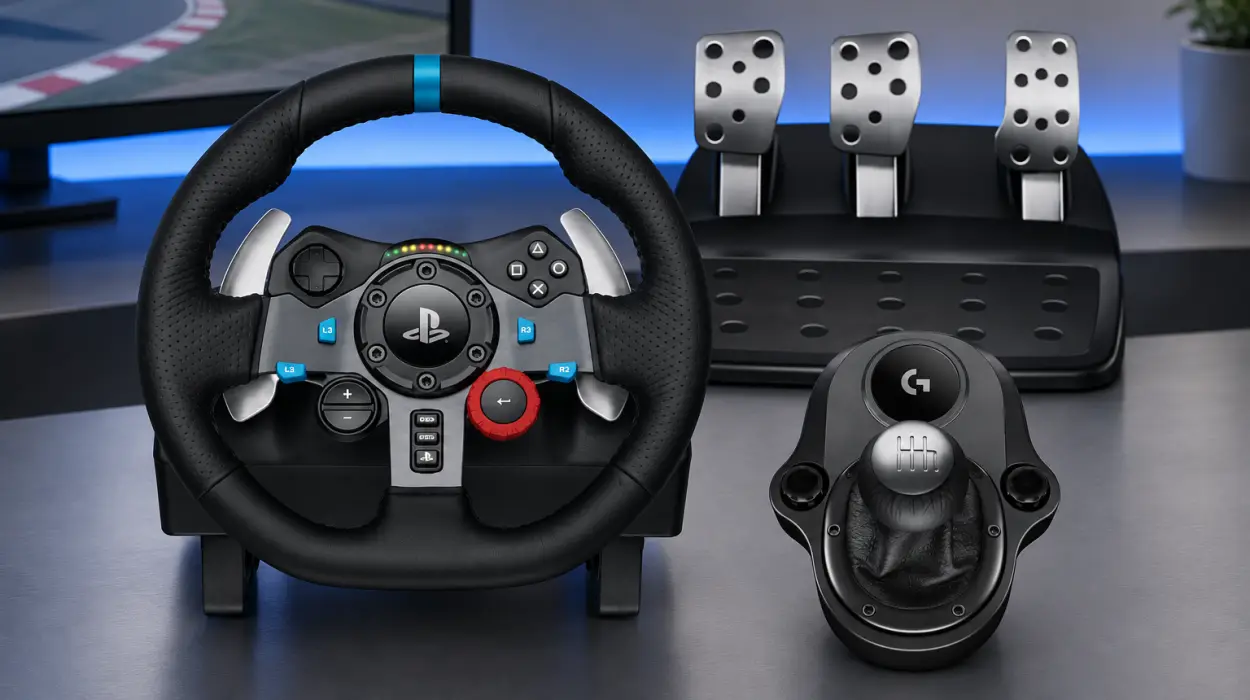 Volante Logitech G29 SE Driving Force y palanca de cambio para PlayStation y PC