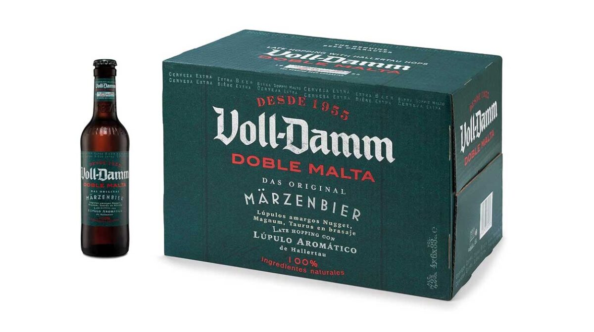 Pack de 24 botellines de cerveza Voll-Damm de 33 cl