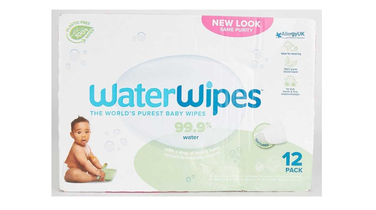 Pack x 720 Toallitas texturizadas Waterwipes de origen vegetal para bebés