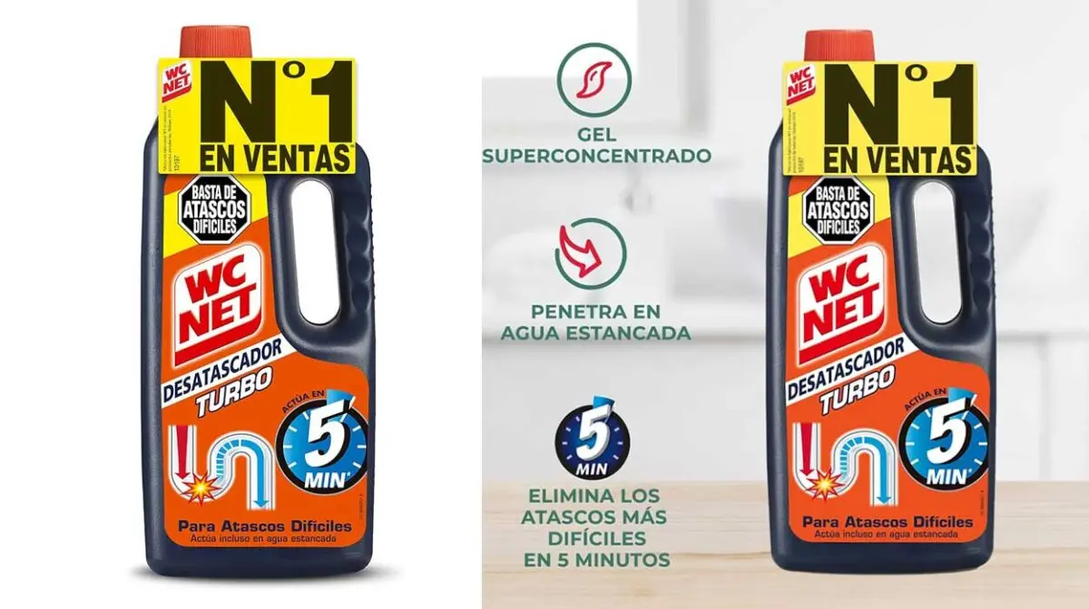 Desatascador WC Net Turbo de 1L