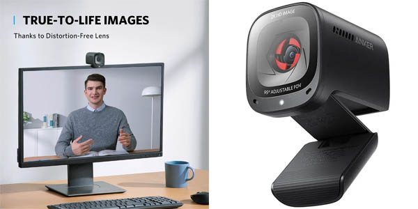 Webcam Anker PowerConf C200 2K con micrófono dual