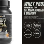 Proteína Whey 100% pura con colágeno + magnesio sabor caramelo