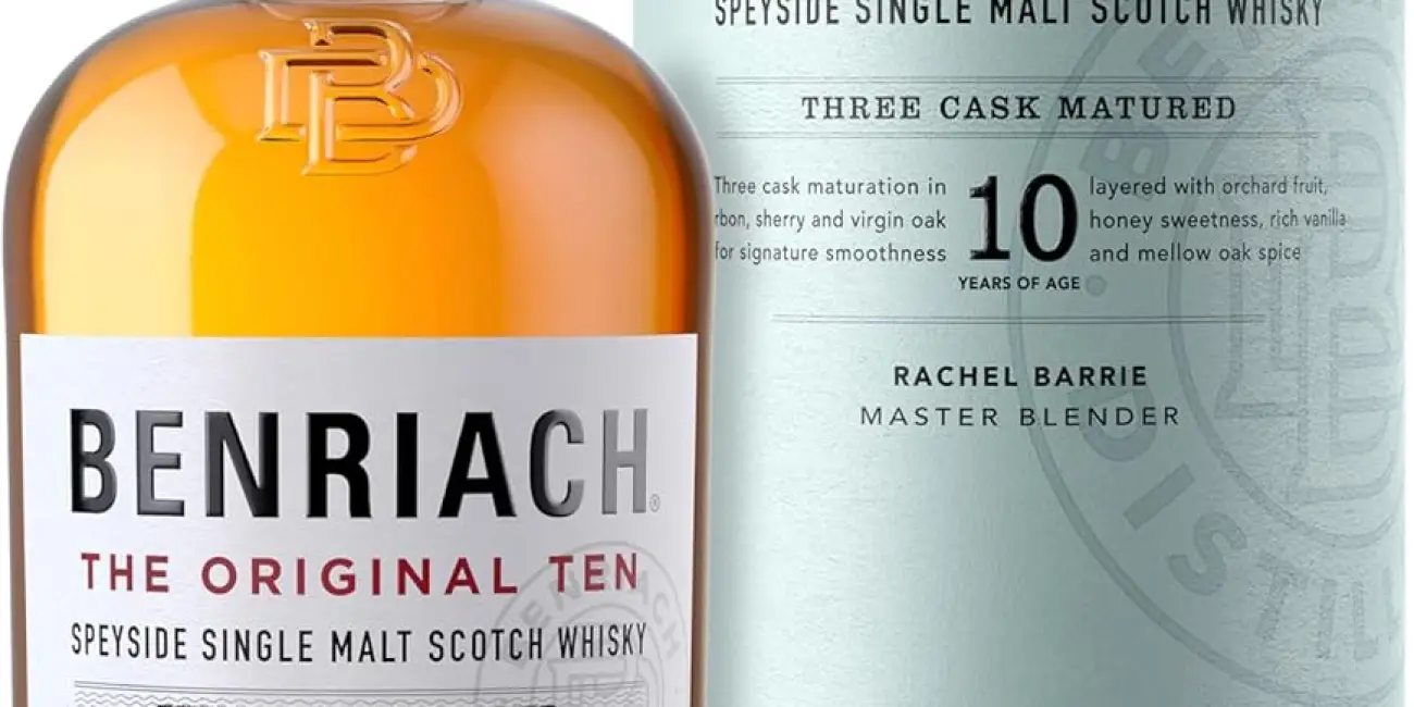 Un single malt con triple maduración: Whisky BenRiach The Original Ten Single Malt de 700 ml