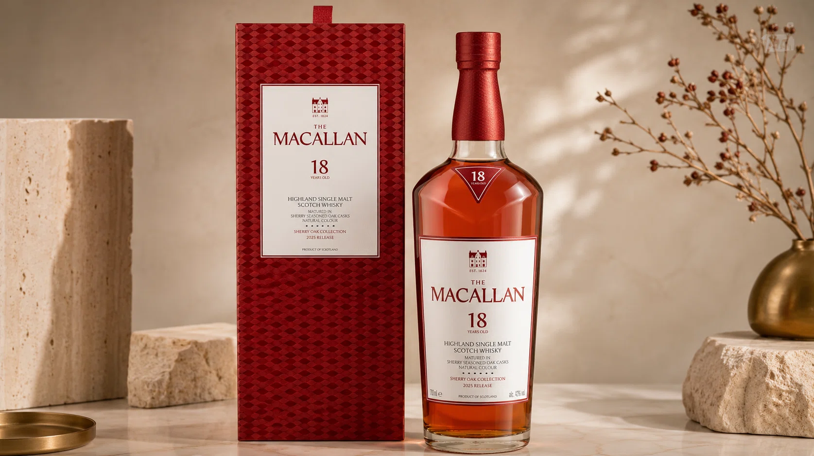 Macallan 18 Años Sherry Oak Whisky Single Malt Escocés 
