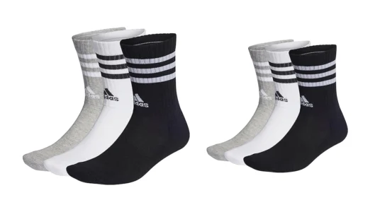 x3 Pares de calcetines Adidas 3 Stripes
