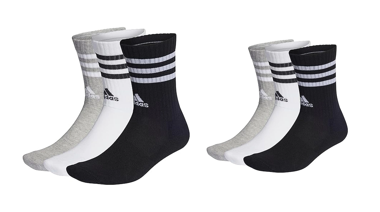 x3 Pares de calcetines Adidas 3 Stripes