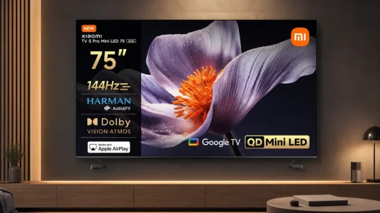 Smart TV Xiaomi TV S Pro Mini LED 75 4K de 144Hz con Harman Audio y modo gaming