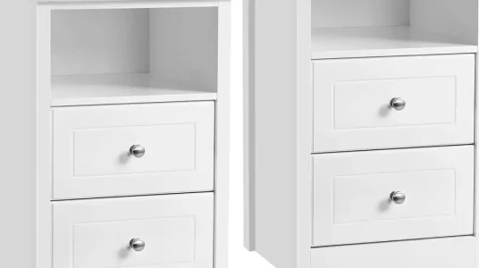Chollo Yaheetech 2Pcs Mesitas Noche Blancas