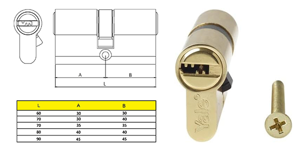 Yale bombín cerradura seguridad oferta