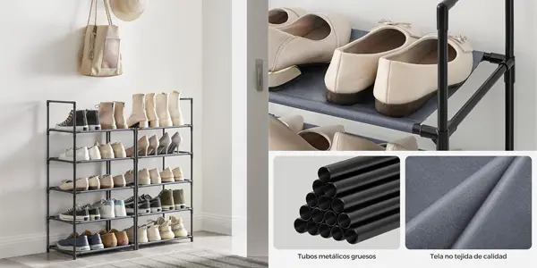 Estante zapatero Songmics de 10 niveles