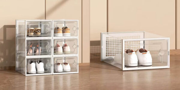 Zapatero modular transparente