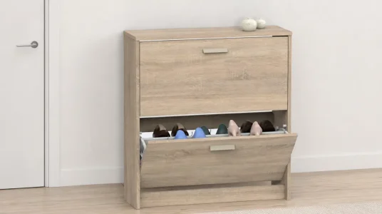 Zapatero Muebles Pitarch Tibet de 2 puertas para 12 pares de zapatos