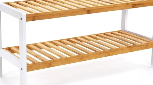 Chollo zapatero songmics de 2 niveles, bambú y compacto