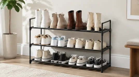 Zapatero Songmics de 3 niveles para mantener tus zapatos ordenados