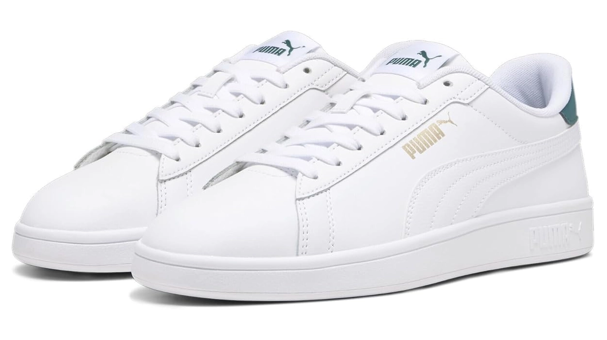 zapatillas Puma Smash 3.0 unisex en color blanco con detalles en verde