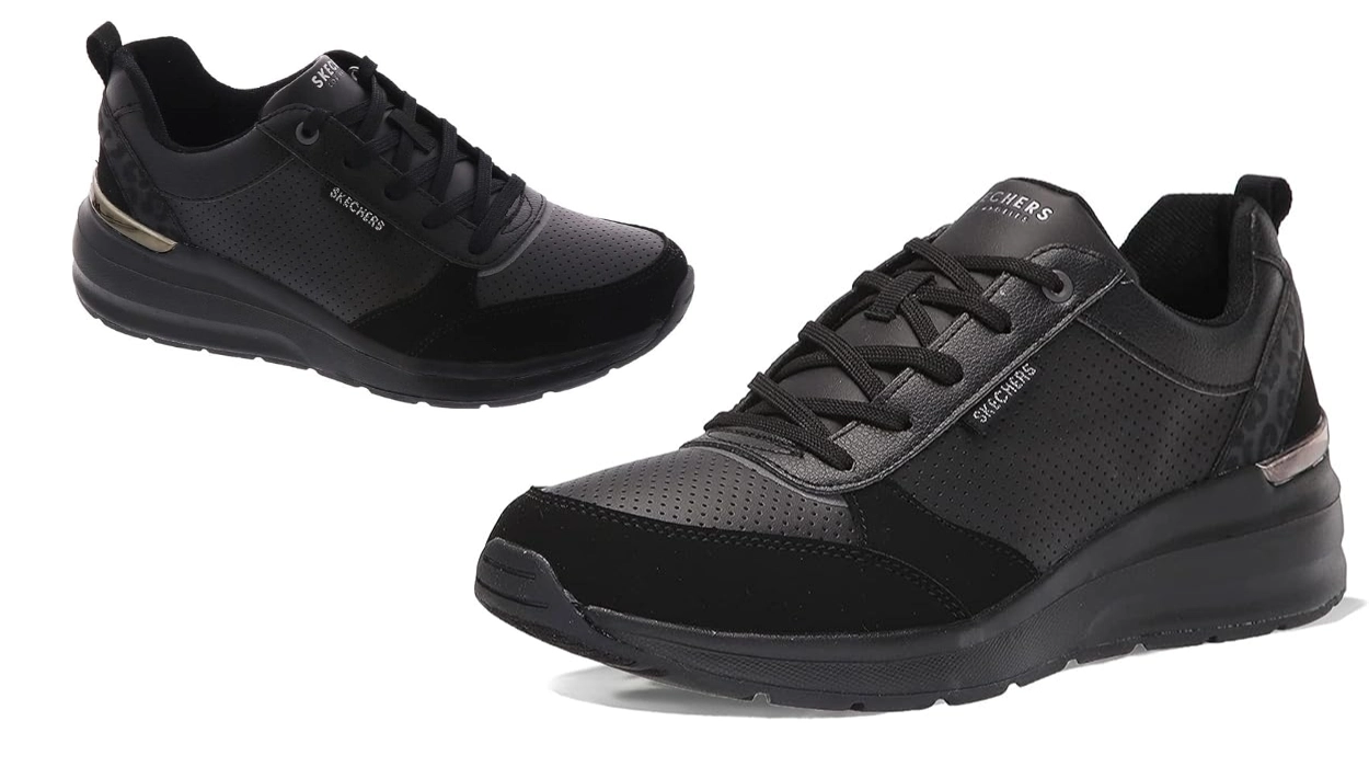 zapatillas Skechers Billion Subtle Spots negras para mujer
