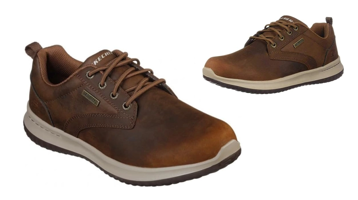 zapatillas Skechers Delton Antigo Waterproof marrones para hombre